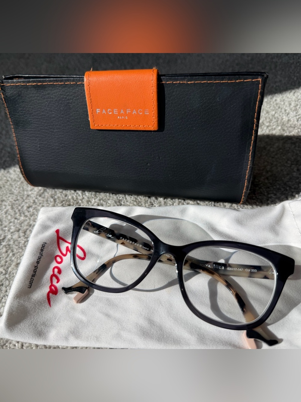 Face à Face Paris Bocca Hit 1 203 Designer Eyeglass High Heel Frames Italy